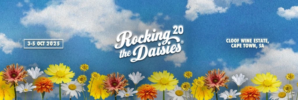 Rocking the daisies; celebrating 20 years for this festival in cape town in October 2025 ! CrabaRide offers verified, affordable carpooling from Cape Town to Rocking the Daisies 2025 at Cloof Wine Estate, Darling - Safe. Affordable. Convenient